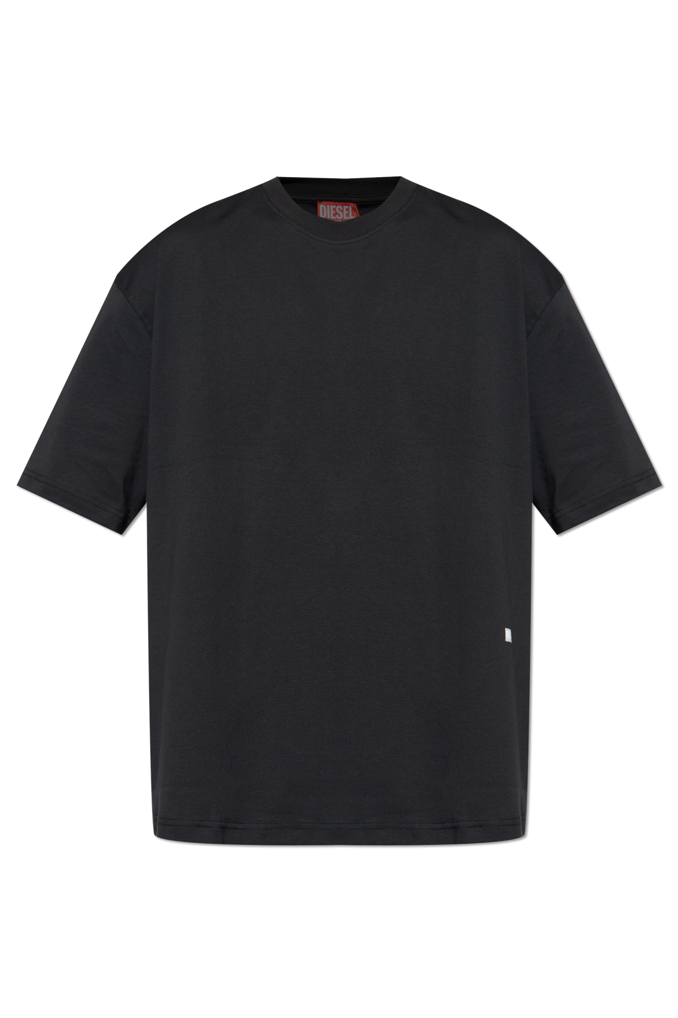 【DIESEL】関税込★T-Boggy logo T-shirt Men's T-shirt with Diesel patch logo | Black | Diesel